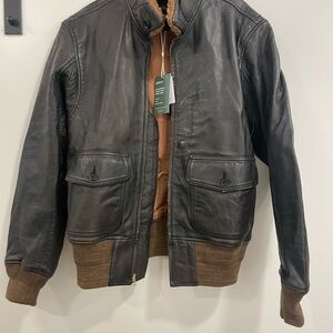 Quince Men's Brown Sherpa Leather Jacket